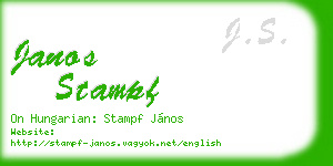 janos stampf business card